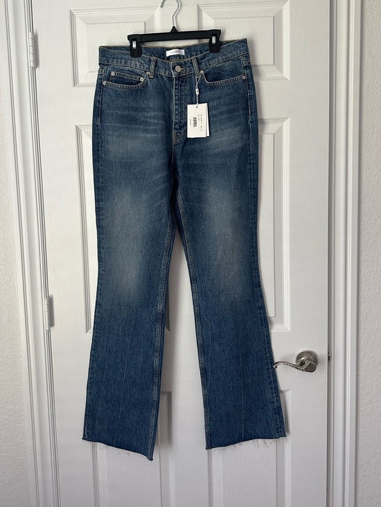 Anine Bing Denim - Anine Bing Hugh Navy Raw Hem Jeans size 30